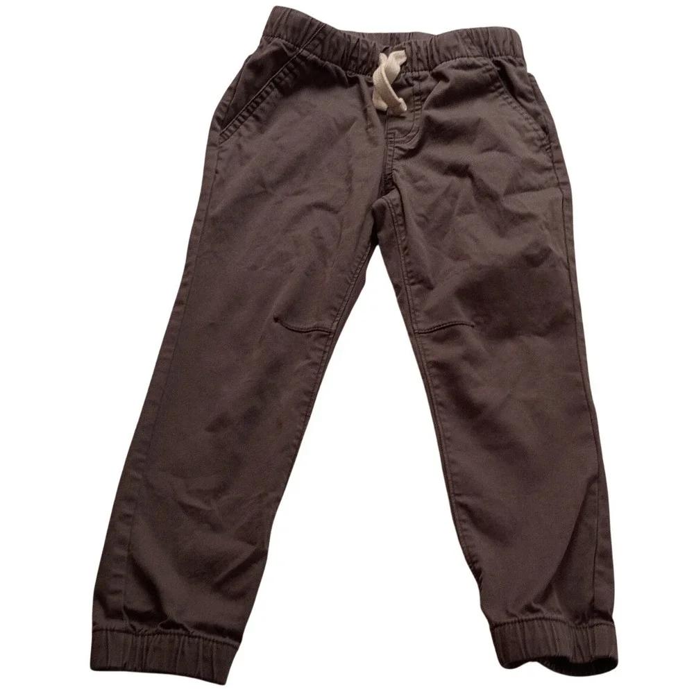 Cat & Jack Toddler Boys Gray Jogger Pants Size 4T Elastic Waist Drawstring NWOT